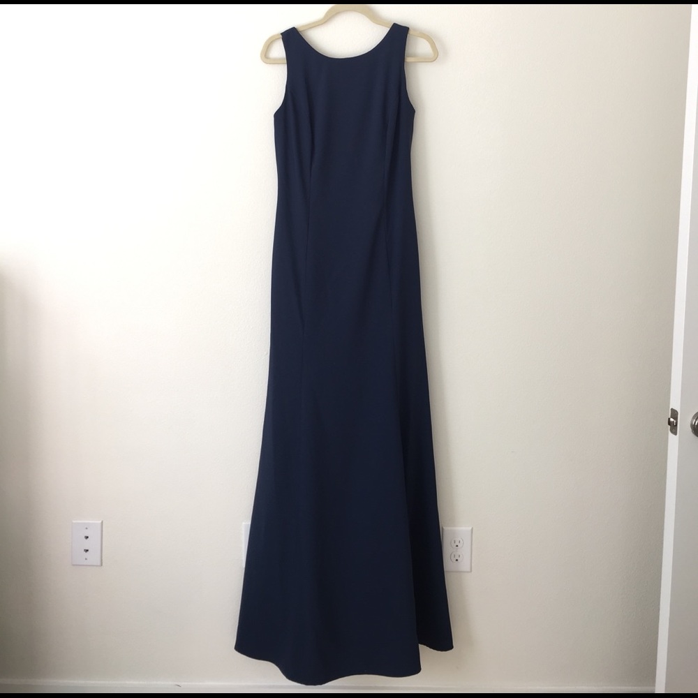 Dessy Navy Blue Maxi Dress