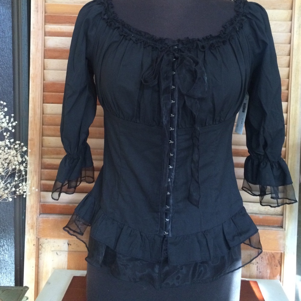 BLACK FANTAZIA BLOUSE