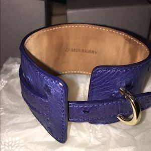 MULBERRY real ostrich leather wide bracelet