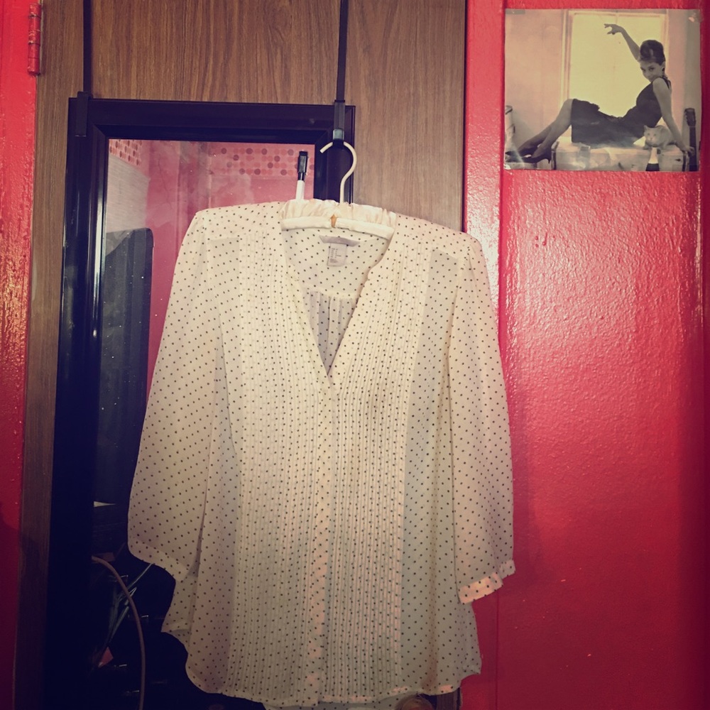 H&M Cream/Polkadot Shirt
