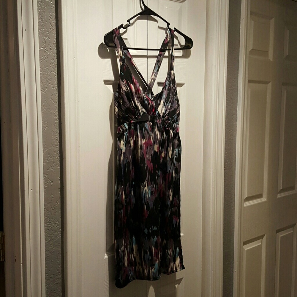 Light weight silk cross-back dress