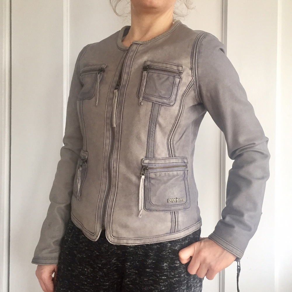 100% lamb leather jacket. Pepe Jeans London.