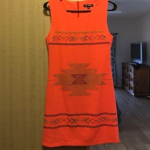 Hot pink embellished dress