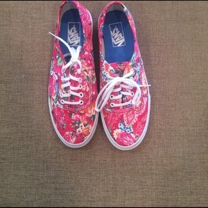 Floral Vans size 9 women's