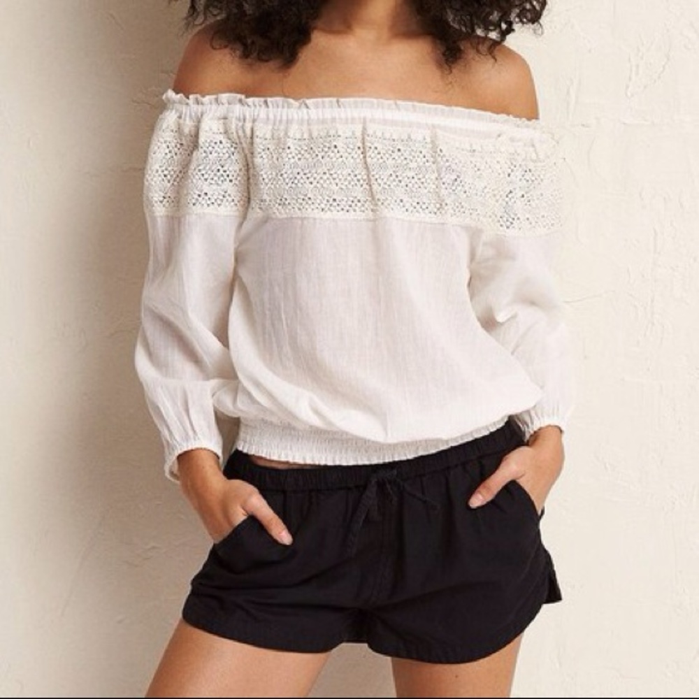 Off the shoulder peasant top