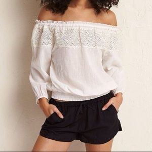 Off the shoulder peasant top