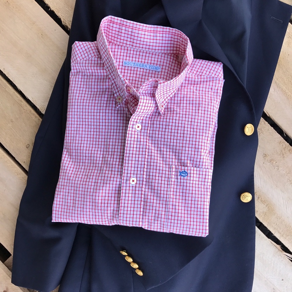 Southern Tide Checked Casual Button Down