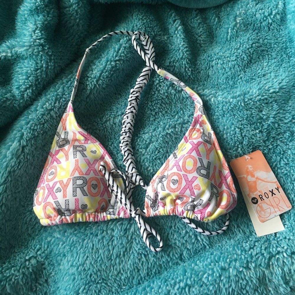 ROXY sporty bikini top! Tie in the front!