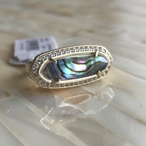 Kendra Scott Abalone Shell Arielle Ring, size 6