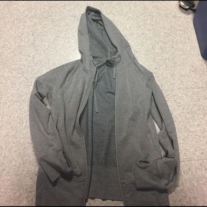 Gray zip up hoodie