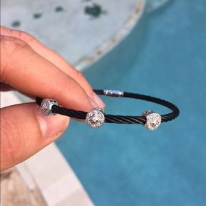 Charriol bracelet with 3 Pavé diamond sections