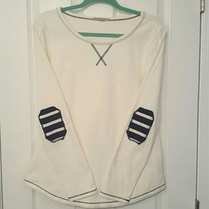 Cream shirt with elbow detail