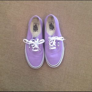 Women's size 9 Vans in Lavender color.