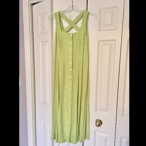 Coldwater Creek Lime Green Maxi-dress