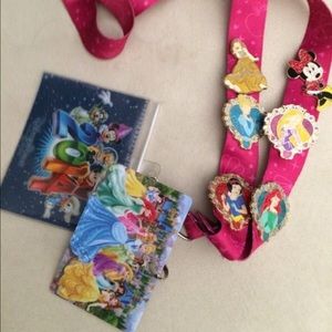 Disney Princess Pins and Lanyard