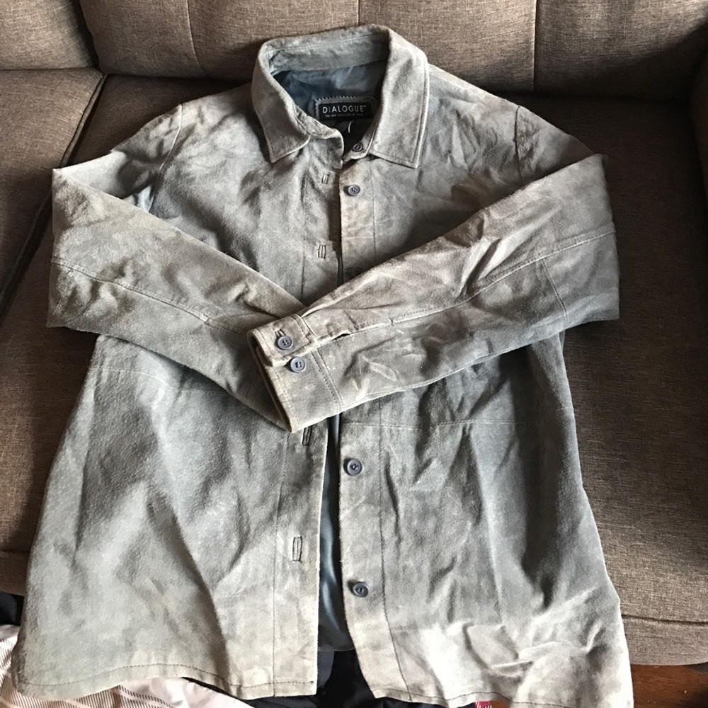 Dialog blue leather jacket