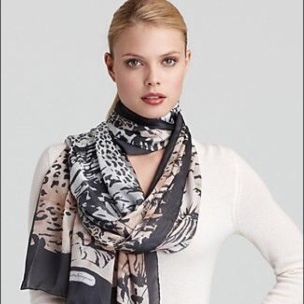 Brand new salvatore ferragamo silk scarf