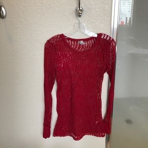 Red long sleeve shirt