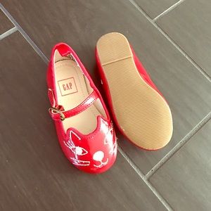 Baby Gap Red Kitten Shoes