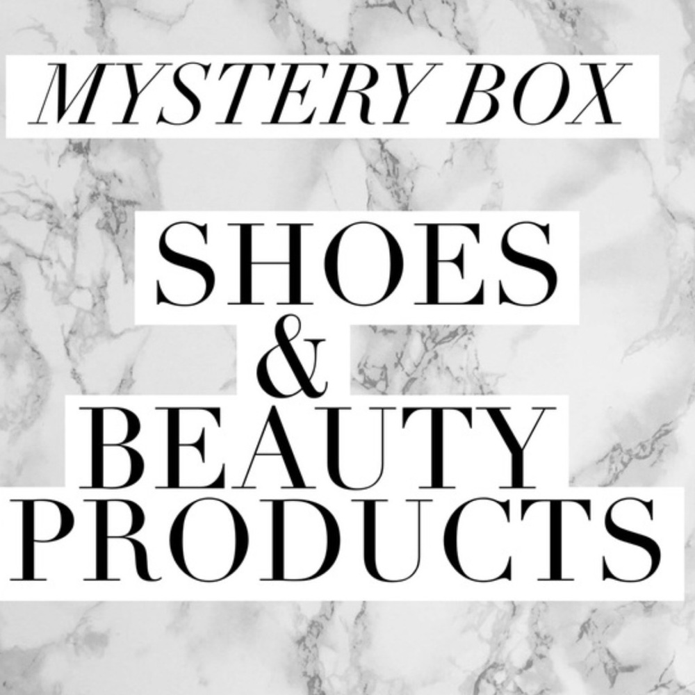 Mystery box of shoes and beauty products!