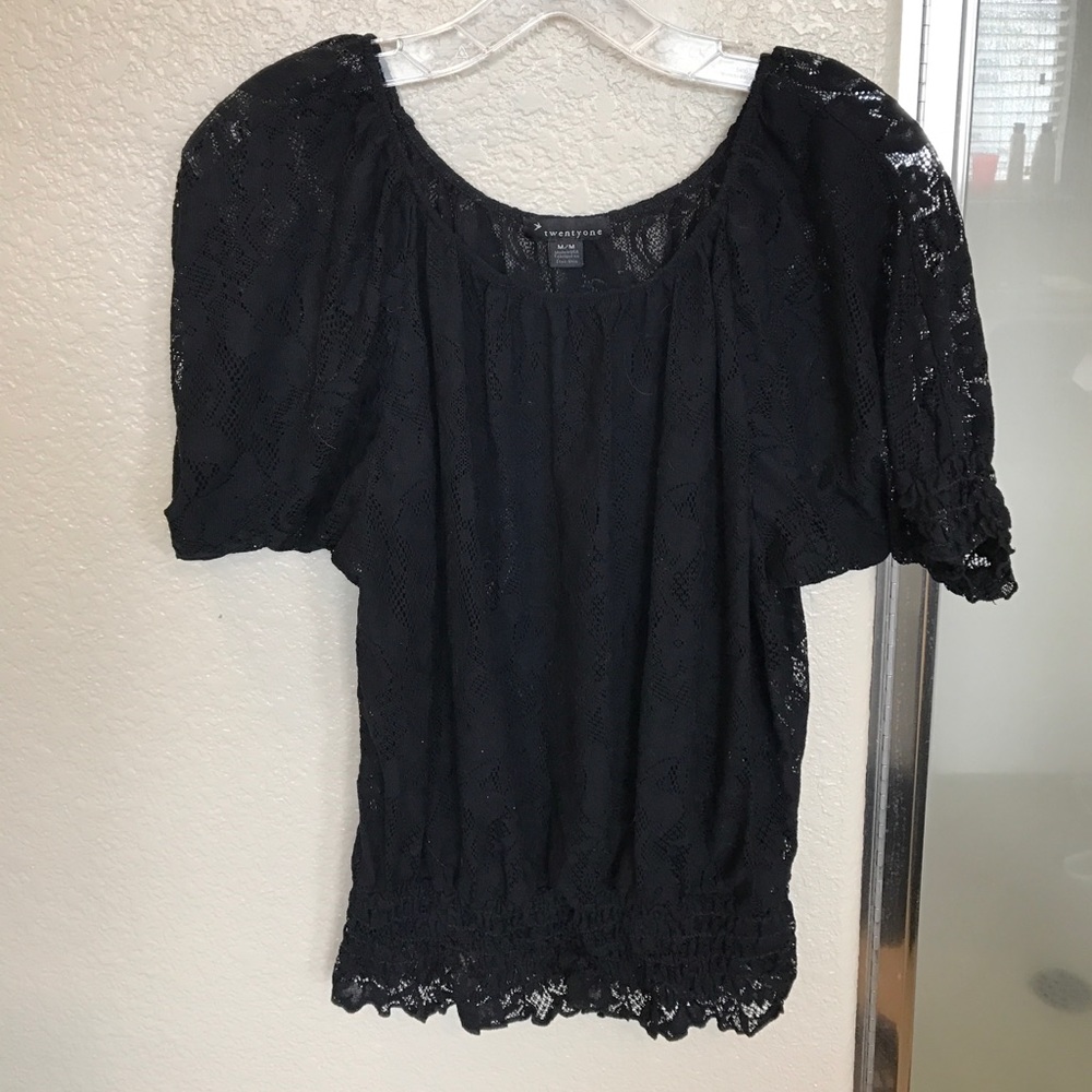 Black lace shirt