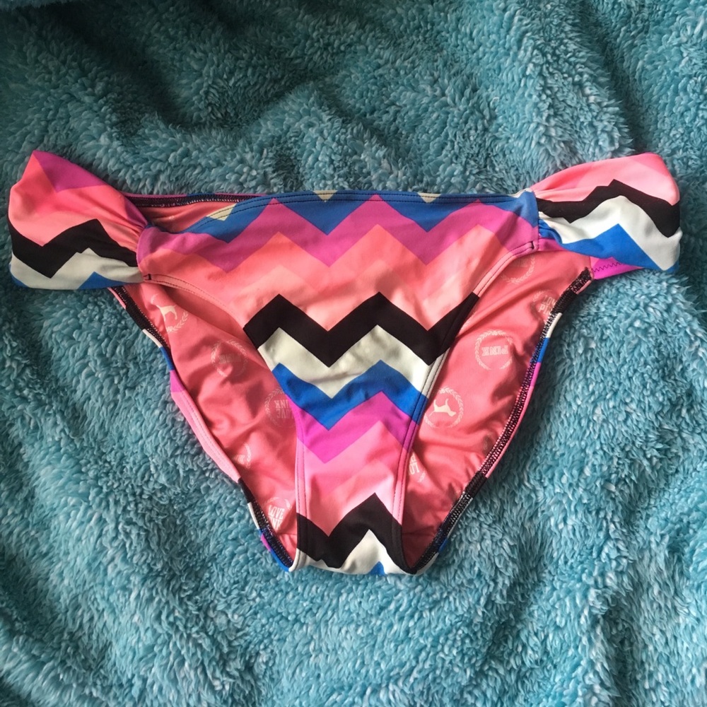 VS PINK multicolor chevron bikini bottoms!