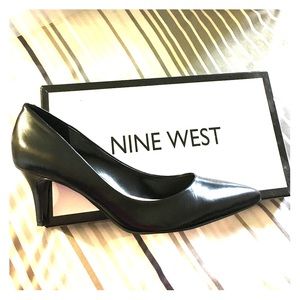 Black Leather New in Box Nine West Pumps