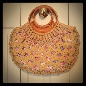 Woven Patterned Beach Bag