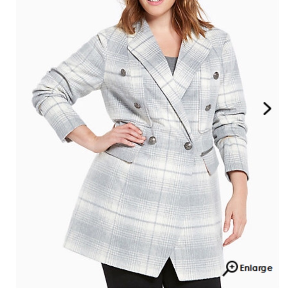 Torrid Plaid Wool Midi Coat