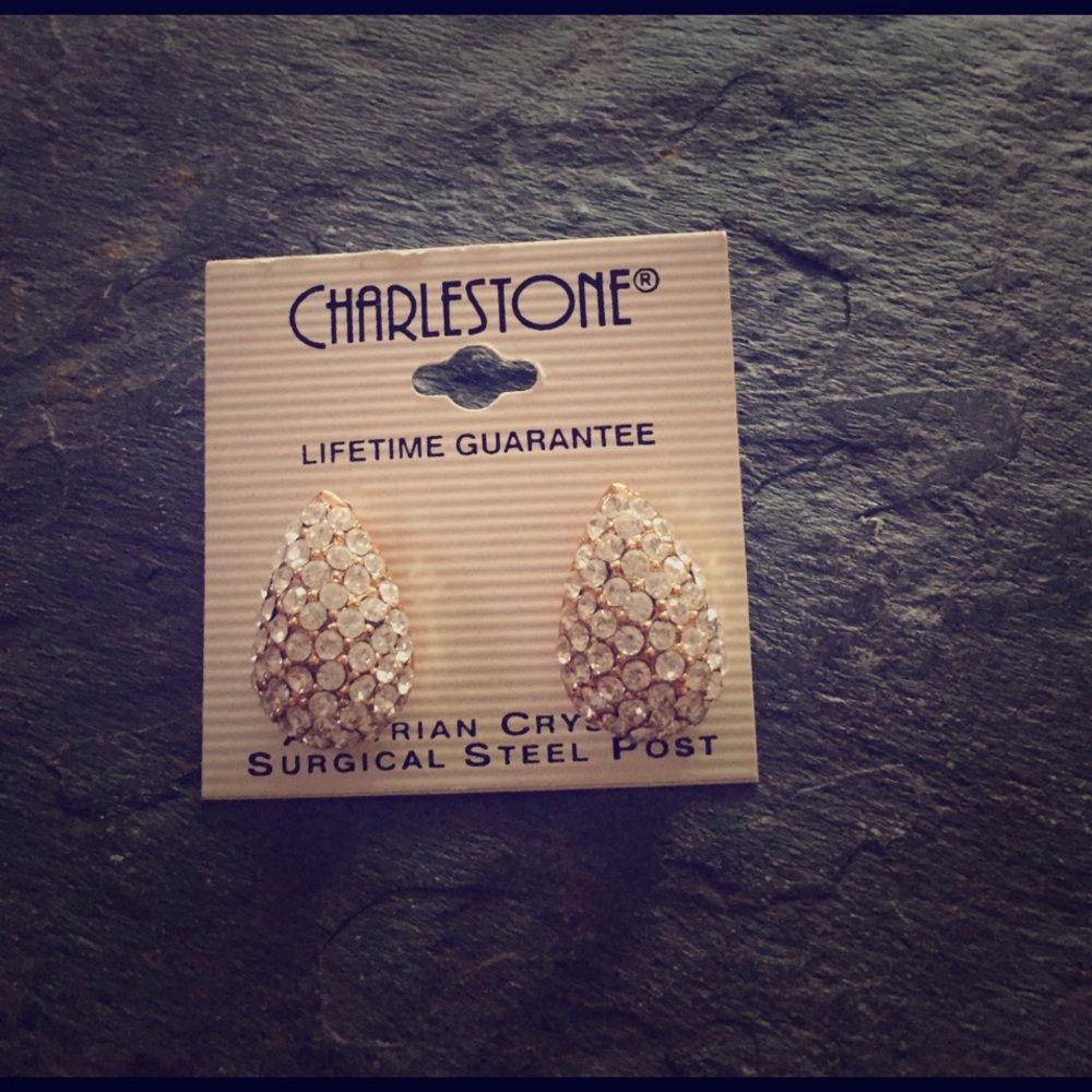 Austrian crystal post earrings