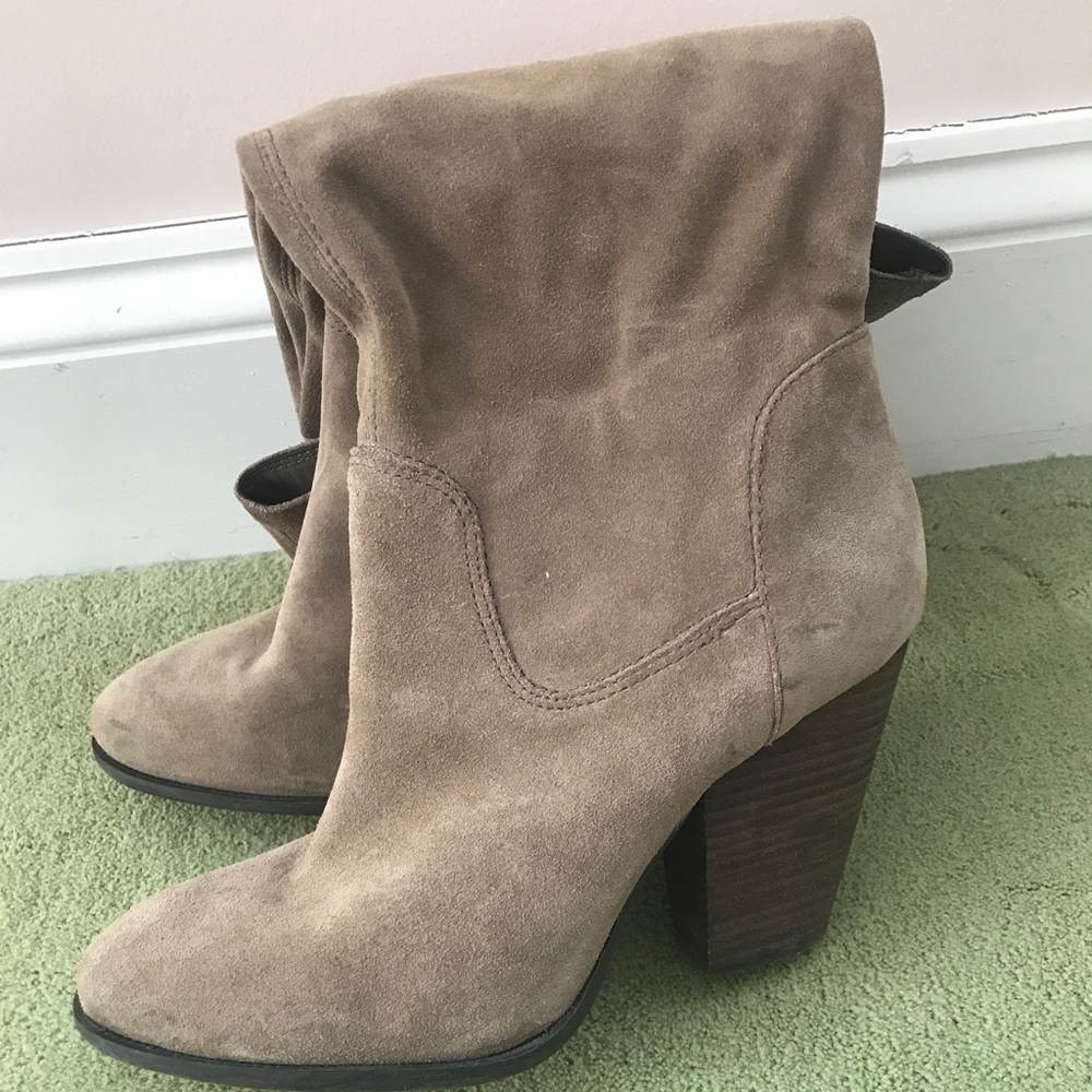 Vince Camuto slouchy boots w/heel - worn twice