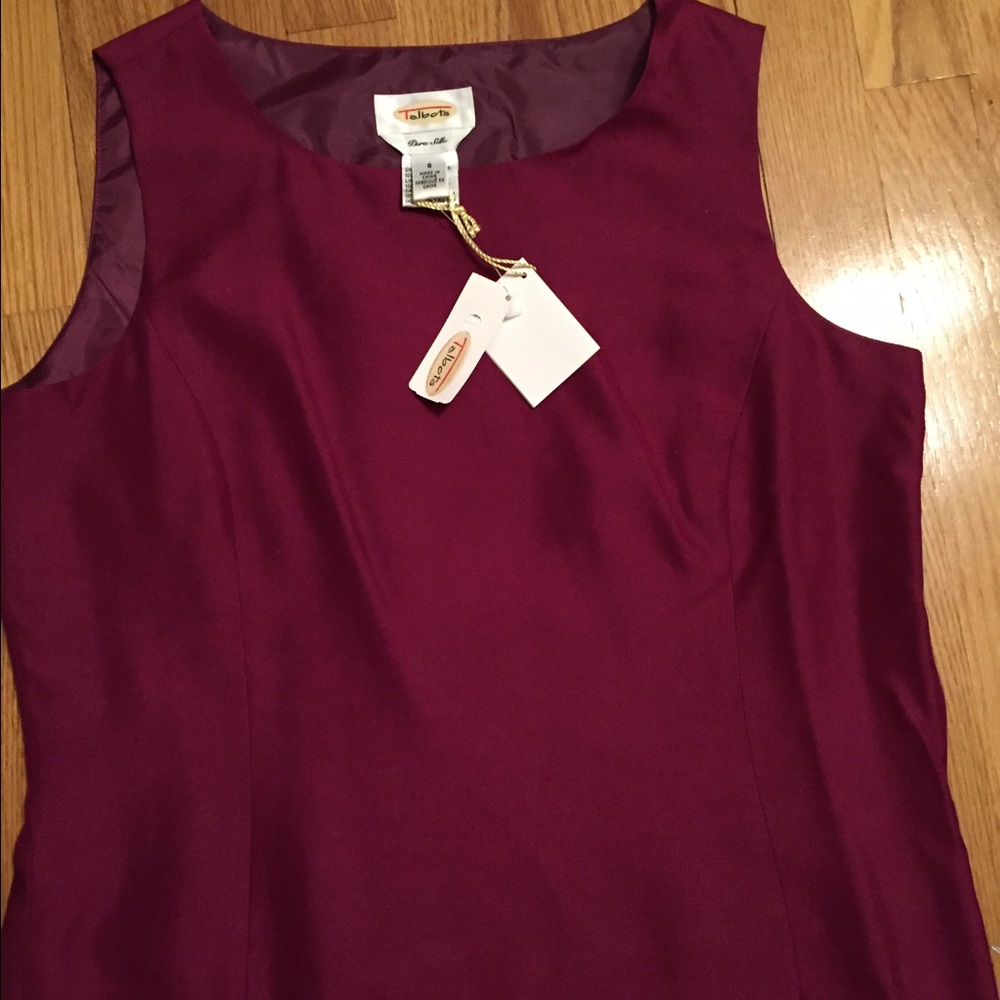 Talbots lined silk top.