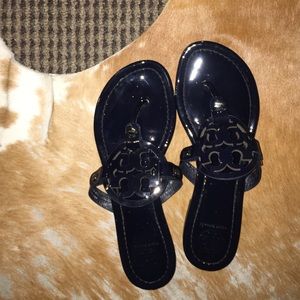 Tory Burch Miller Sandal, Patent Leather Navy
