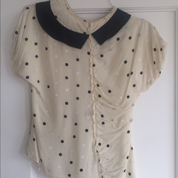 Marc by Marc Jacobs asymmetrical polka dots top - Picture 2 of 4