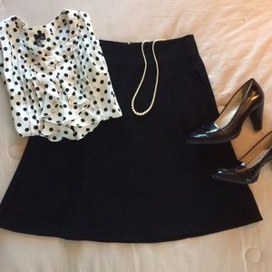 Sassy black knit skirt