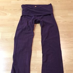 Lucy Fold Over Yoga Pants XS tall 💜dark purple💜