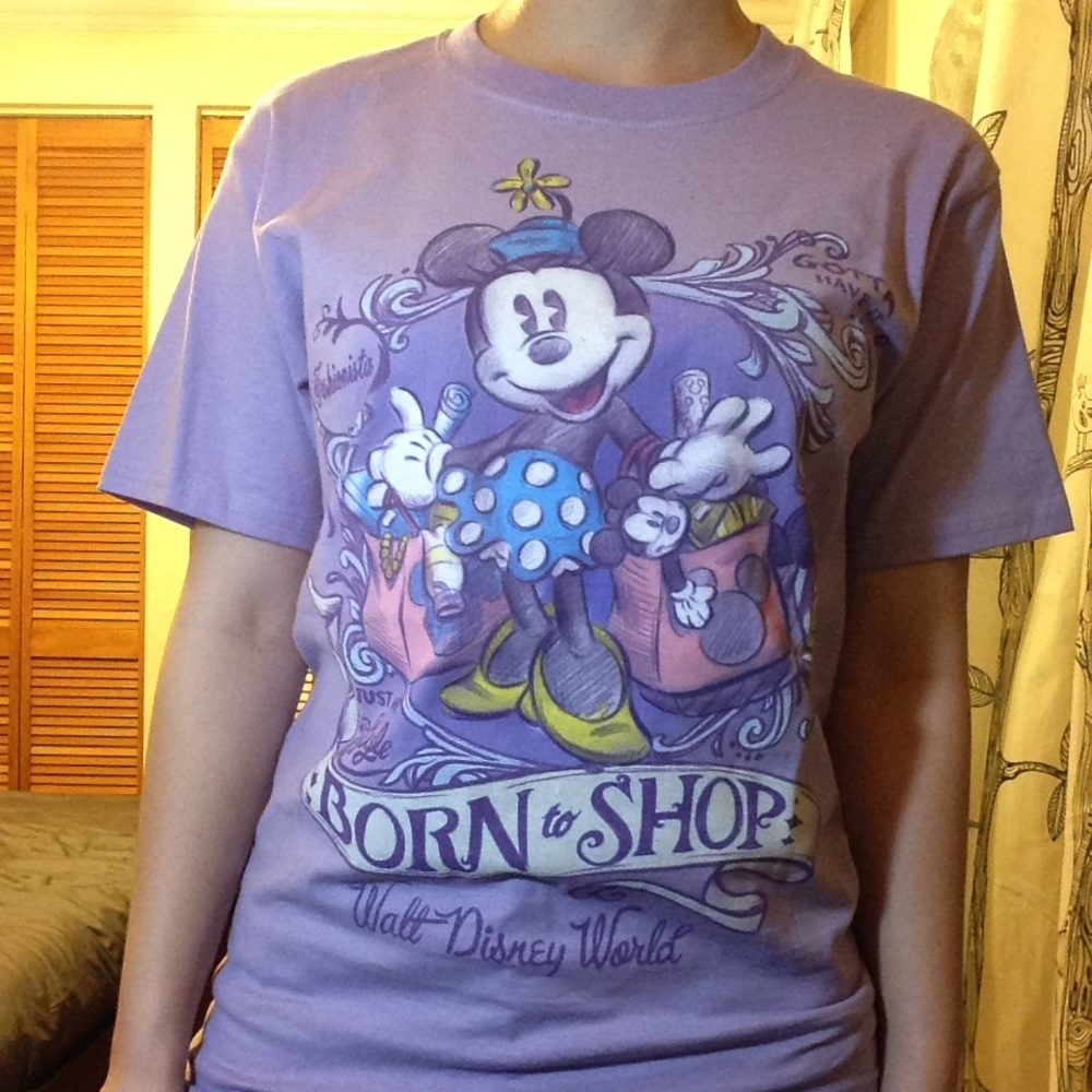NWT lavender minnie mouse tee