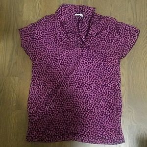 DvF s/s pussy bow lip shirt. Excellent condition!
