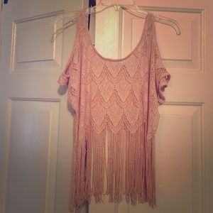 Sparkly shirt with tousles