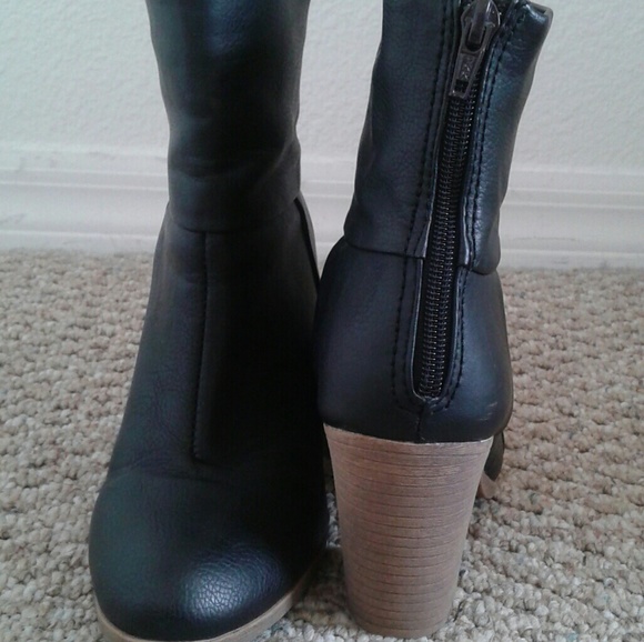 Faux Leather Ankle Booties $25 - Picture 3 of 4