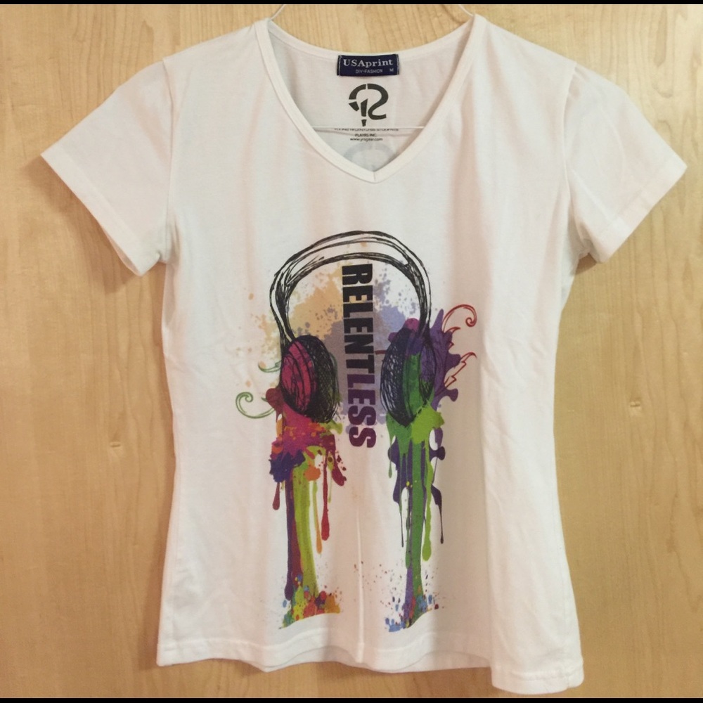 Brand new V neck t shirt- Relentless
