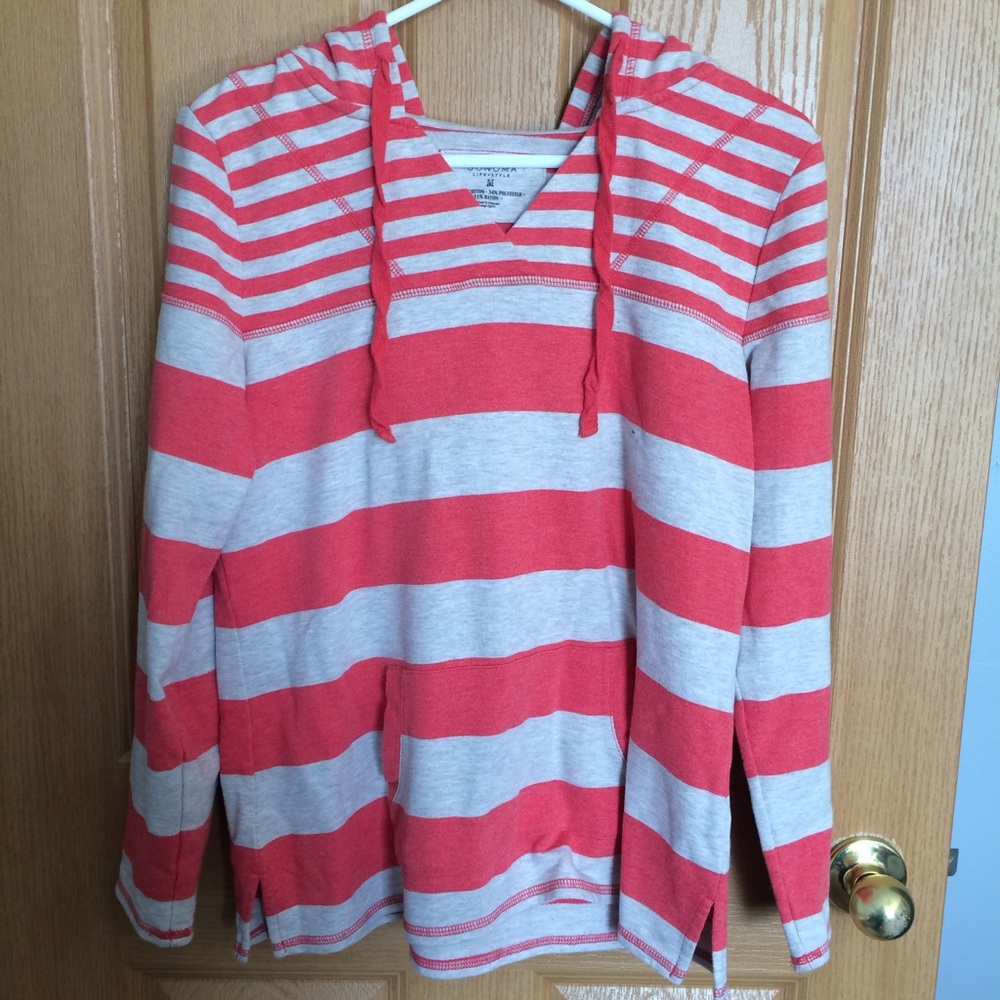 Hooded pull-over sweatshirt