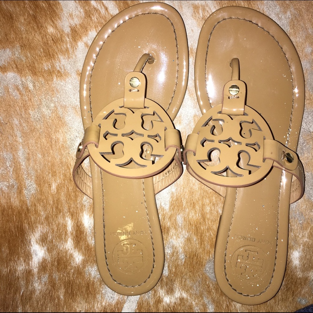 Tory Burch Miller Sandal, Patent Leather Sand