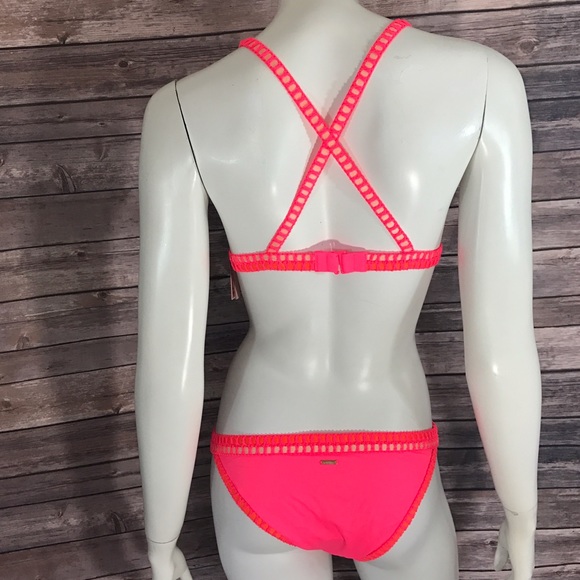 VS Swim Suit Bikini Crochet Trim Cheeky Triangle - Picture 2 of 4