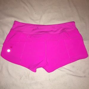 Hot pink Lululemon shorts