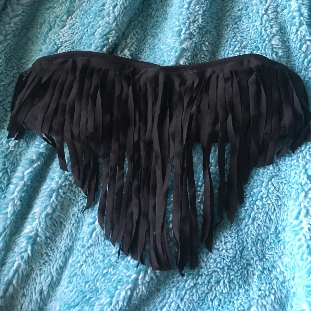 ROXY black fringe swimsuit! Size small.