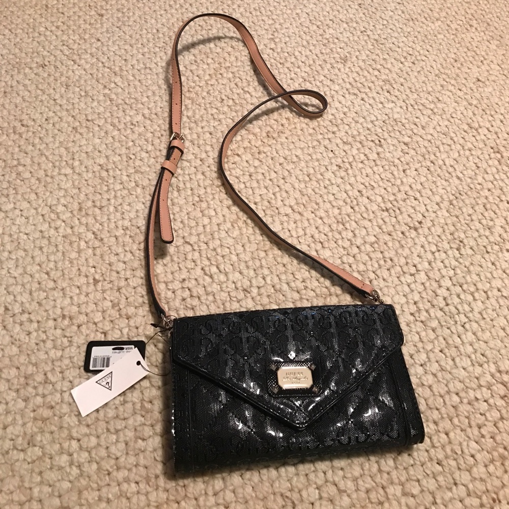 Guess black cross body purse