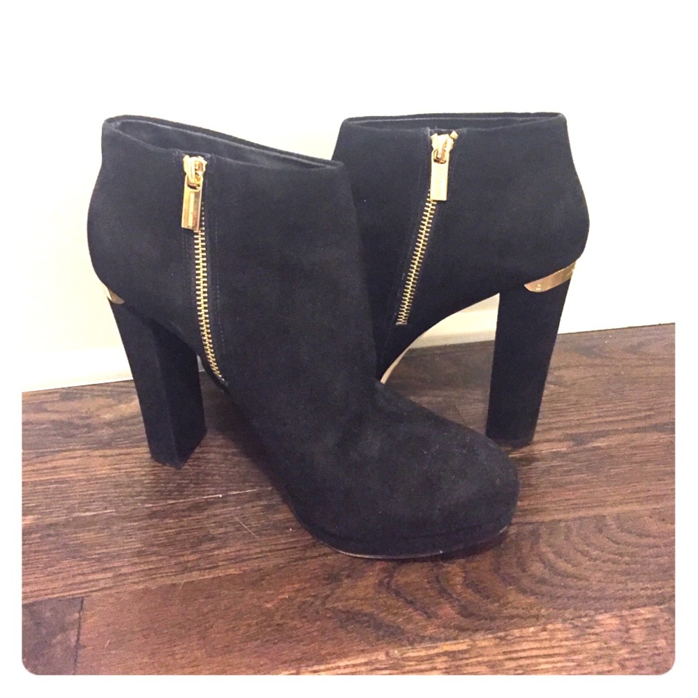 Black Suede Michael Kors Booties