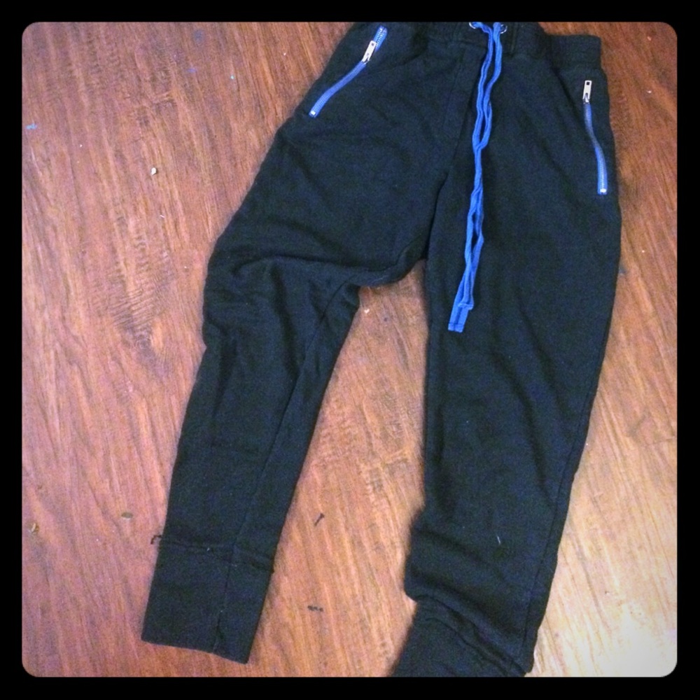 Navy blue fleece jogger sweatpants