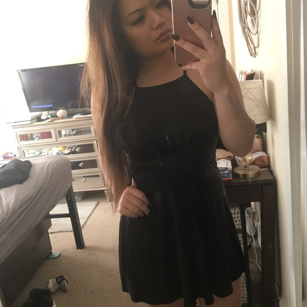 Square cut skater dress